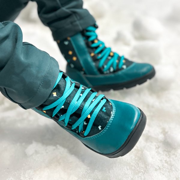 FARE MID-WIDE SNĚHULE dětské zimní nepromokavé boty petrolejové