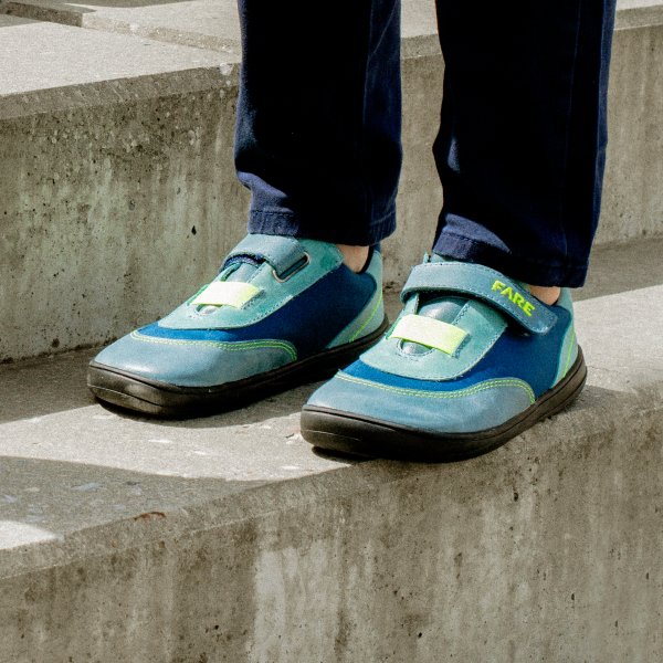 FARE MID-WIDE TRIP dětské celoroční nepromokavé boty modré