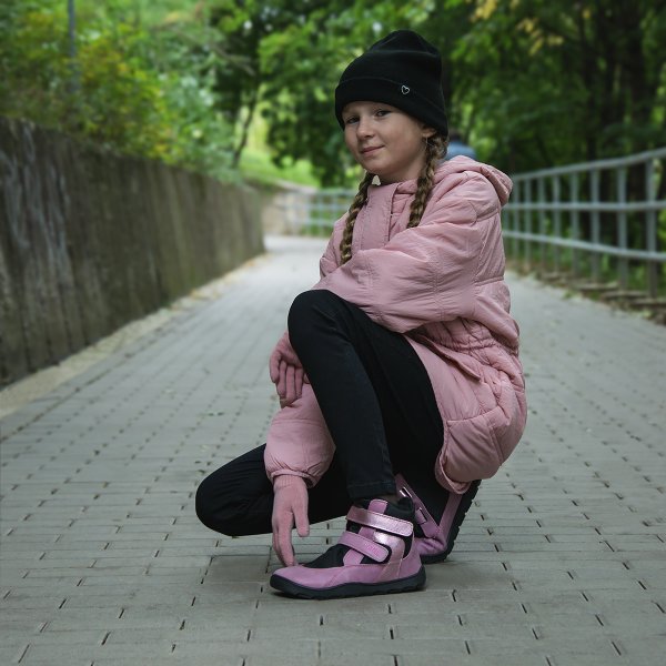 FARE MID-WIDE FROSTKY dětské zimní nepromokavé boty růžové