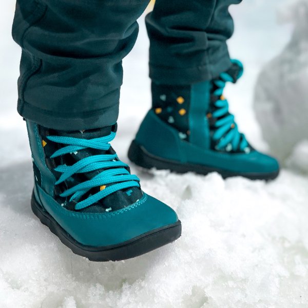 FARE MID-WIDE SNĚHULE dětské zimní nepromokavé boty petrolejové