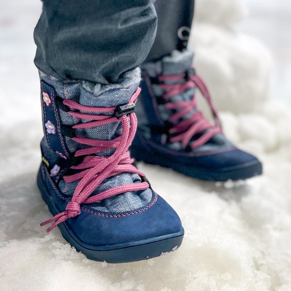 FARE MID-WIDE SNĚHULE dětské zimní nepromokavé boty modré