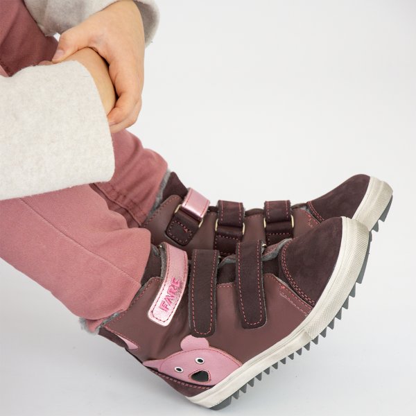 FARE KLASIK TYROLKY kid's winter waterproof shoes burgundy