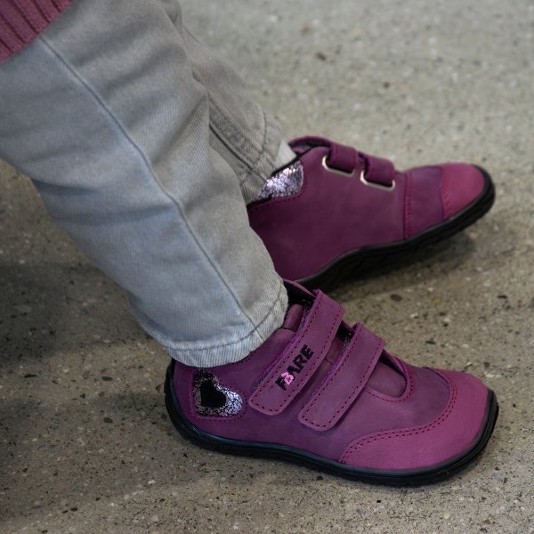 FARE BARE VISBY dětské celoroční boty vínové