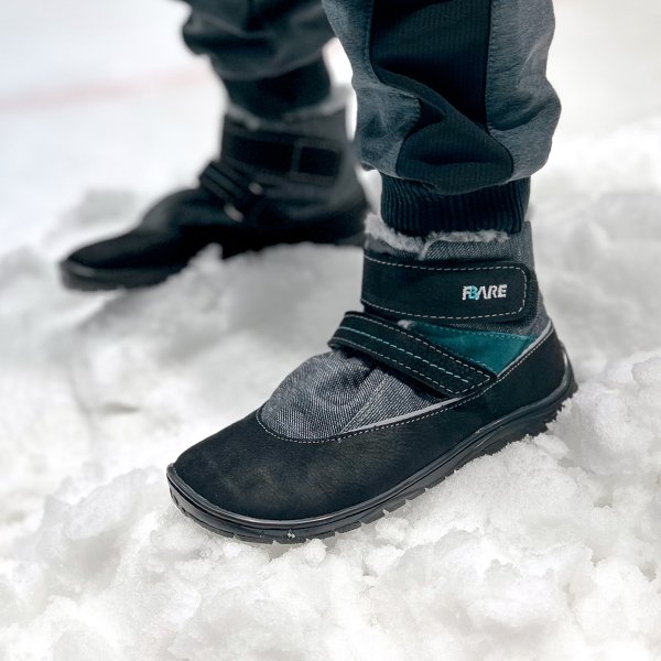 FARE BARE BJORNKY dětské zimní nepromokavé boty černo-šedé