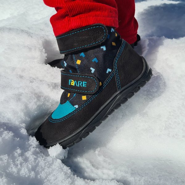 FARE BARE FINKY kid’s winter waterproof shoes black