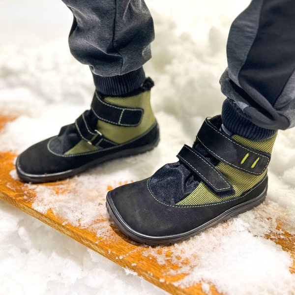FARE BARE BJORNKY kid’s winter waterproof shoes green