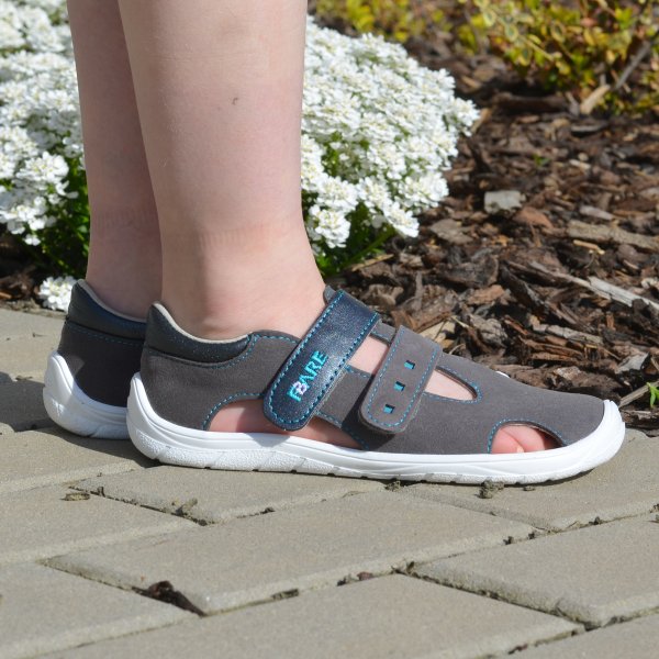 FARE BARE ECONOMIC dětské sandály šedé