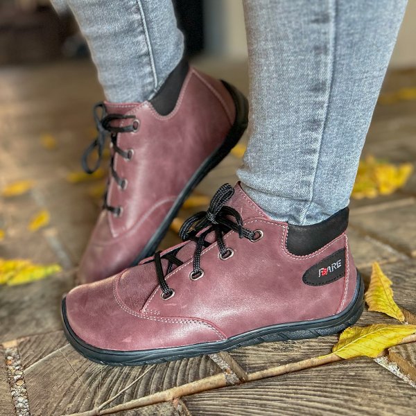 FARE BARE MATEO celoroční boty tmavě vínové