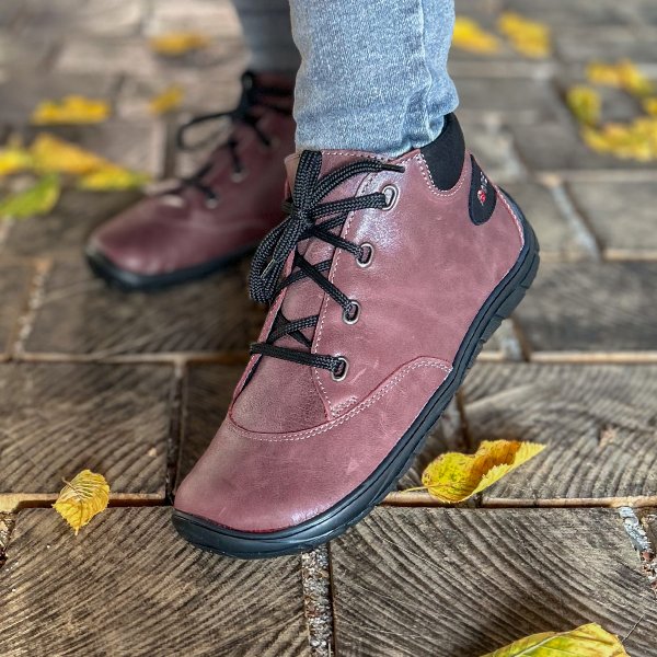 FARE BARE MATEO celoroční boty tmavě vínové