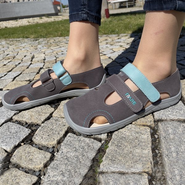 FARE BARE ECONOMIC dětské sandály šedé