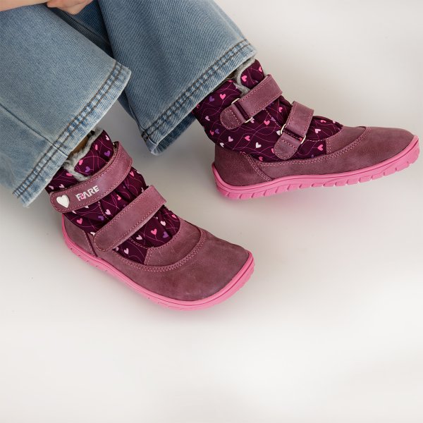 FARE BARE FINKY kid’s winter waterproof shoes burgundy