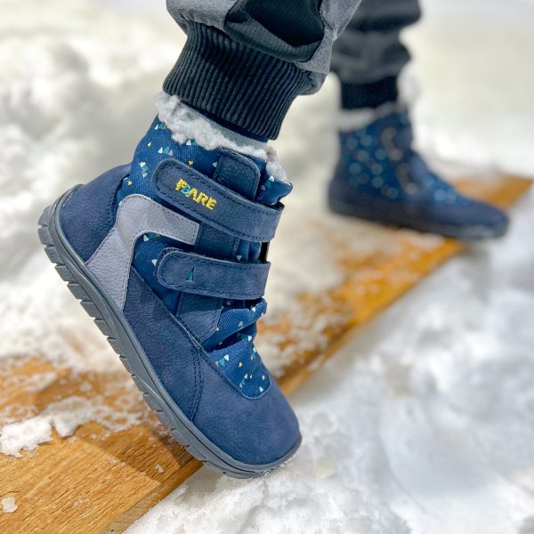 FARE BARE FROSTKY kid's winter waterproof shoes blue