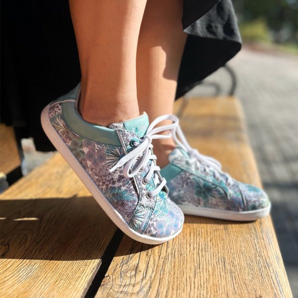 FARE BARE ELEGANT all-year shoes petrol flower