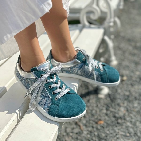 FARE BARE ELEGANT all year shoes petrol flower