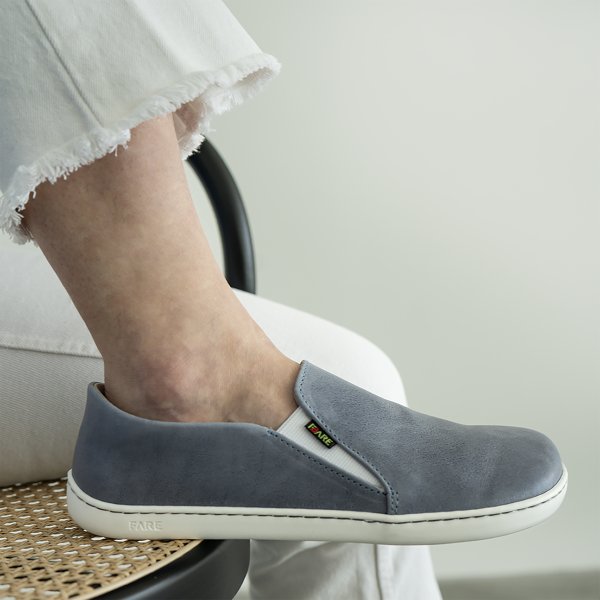 FARE BARE SLIP-ON tenisky dusty blue