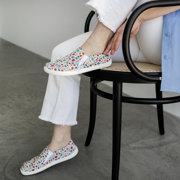 FARE BARE SLIP-ON tenisky flower