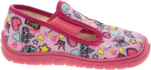 FARE BARE dětské papuče na gumičku růžové