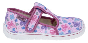 FARE BARE dětské papuče na suchý zip růžové