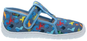 FARE BARE dětské papuče na suchý zip šedé