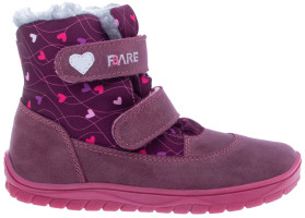 FARE BARE FINKY dětské zimní nepromokavé boty vínové
